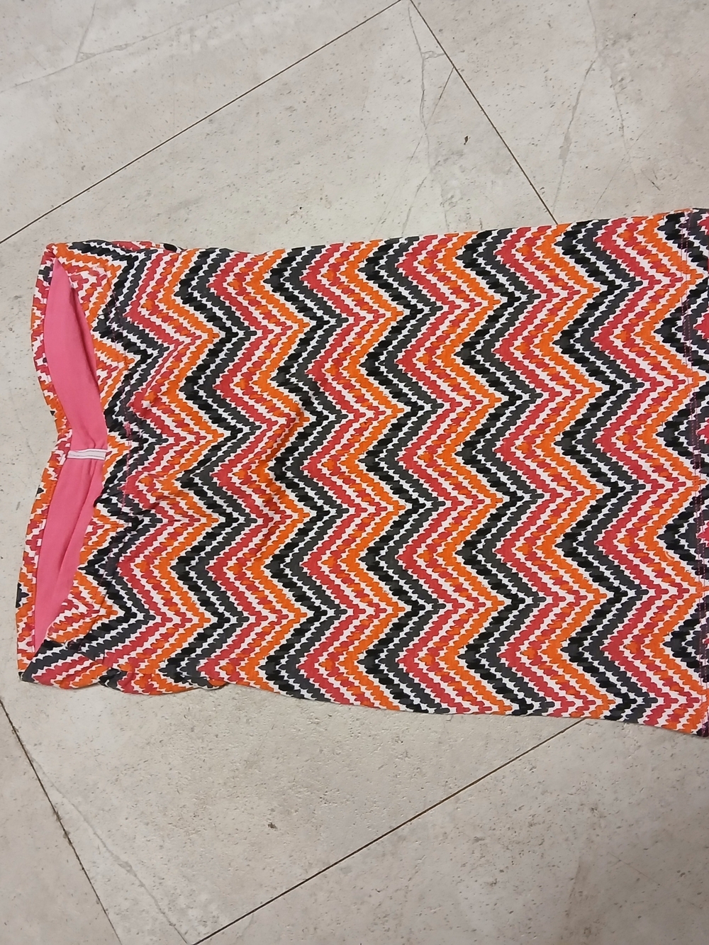 Rue21 Chevron Tube Top in Orange, Pink & Black